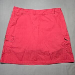 Dockers Red Mini Skirt Skort Stretch Cargo Utility Pockets Activewear Women's 10